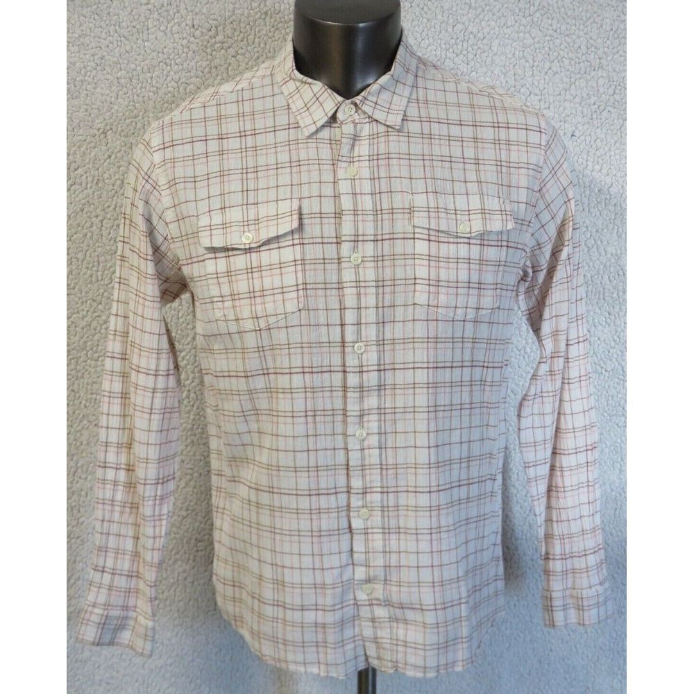 Patagonia Long Sleeve Button Front Shirt Sz L Organic Cotton Geometric Gorpcore